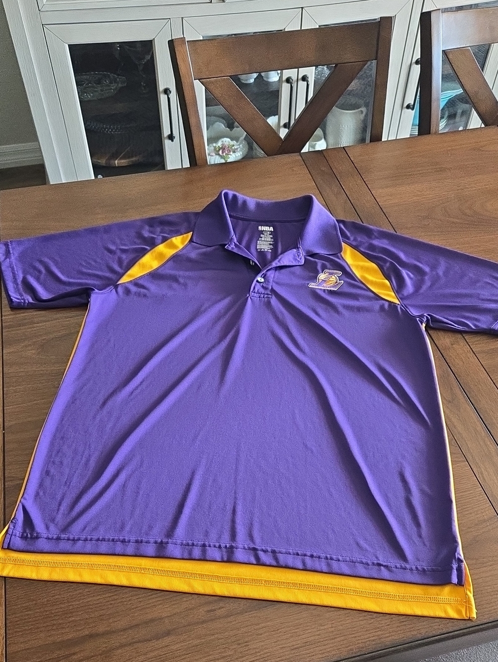 NWOT Men's Laker Purple & Gold Polo Shirt